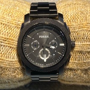 Fossil Machine Chronograph Black Stainless Steel Watch